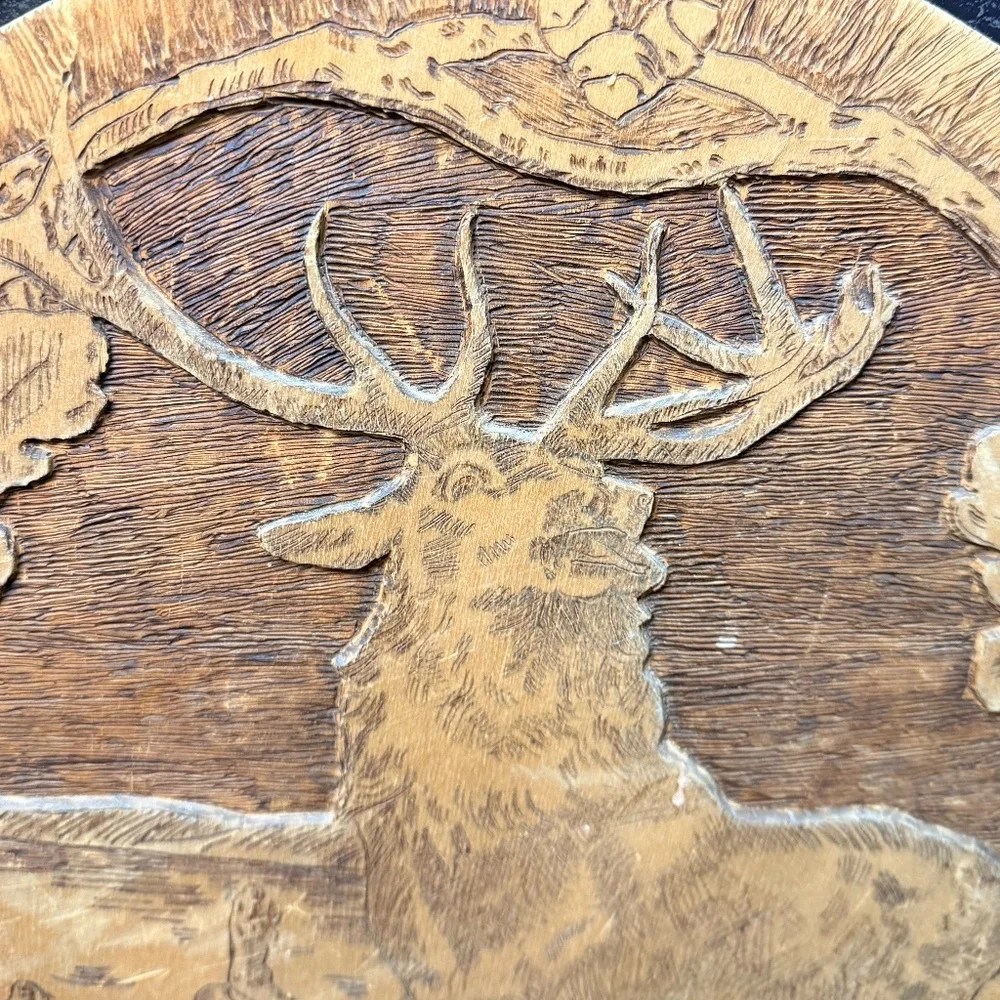 FLEMISH ART CO. Wooden Elk Plaque #854